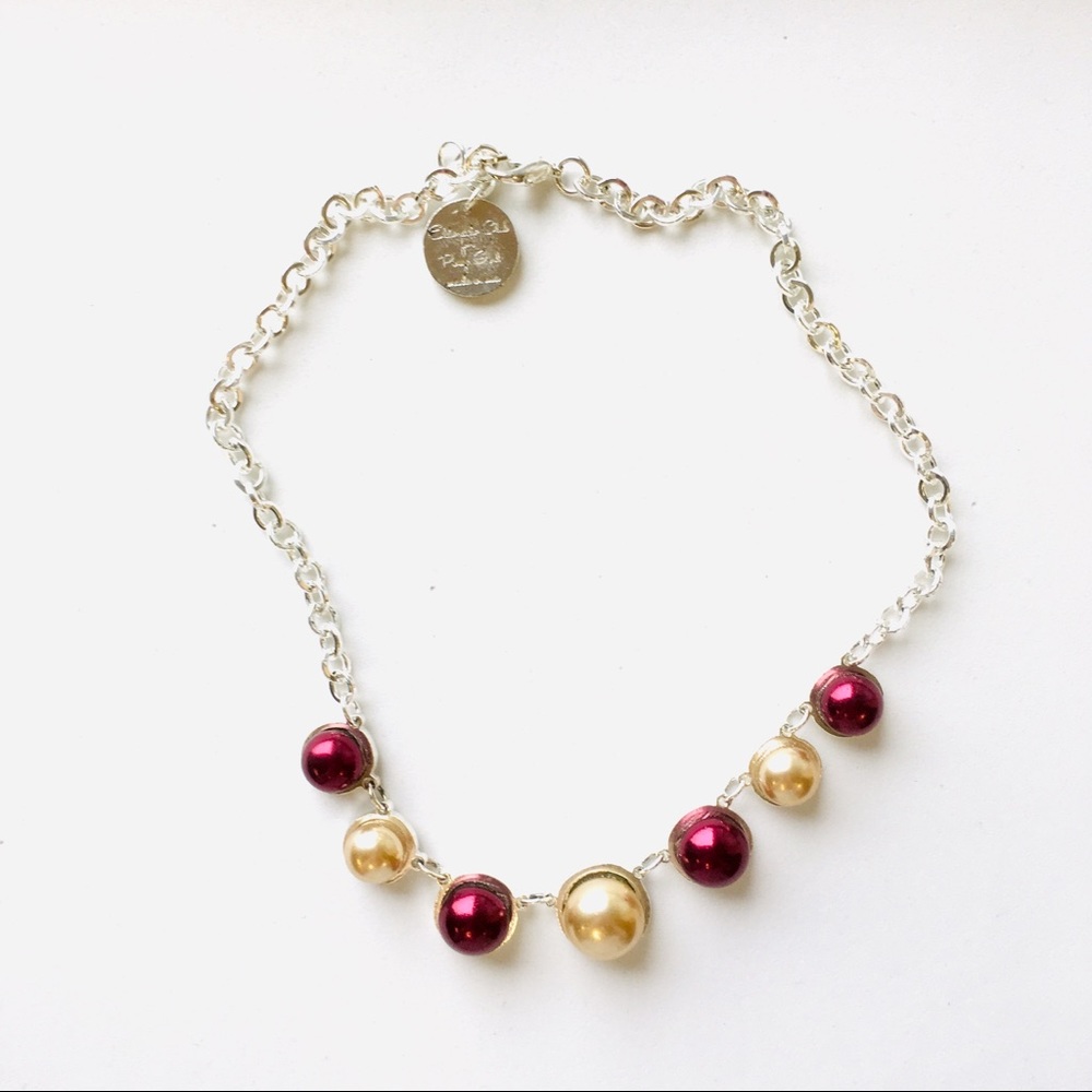 BNWT Eldorado Club “Bordeaux Pearl” Necklace